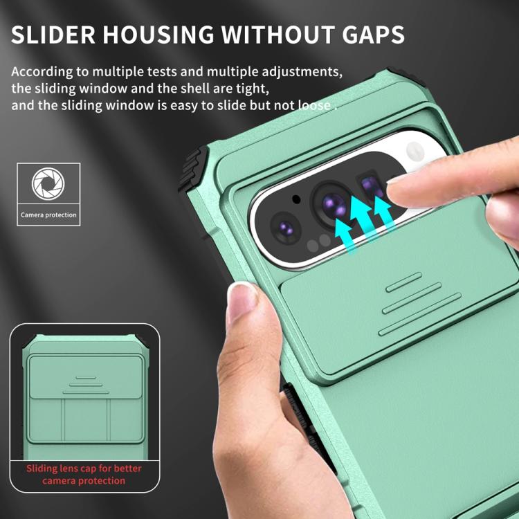 For Google Pixel 9 Pro Stereoscopic Holder Sliding Camshield Phone Case