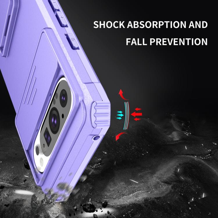 For Google Pixel 9 Pro Stereoscopic Holder Sliding Camshield Phone Case