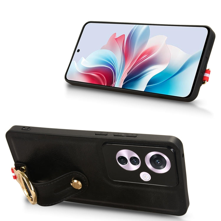 For OPPO Reno11 F / F25 Pro Wristband Leather Back Phone Case