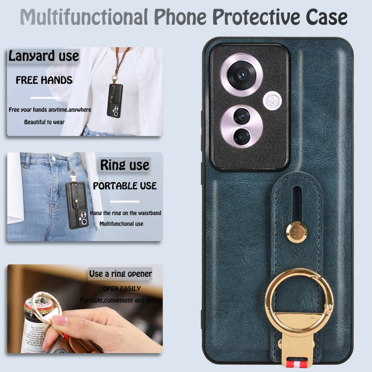 For OPPO Reno11 F / F25 Pro Wristband Leather Back Phone Case