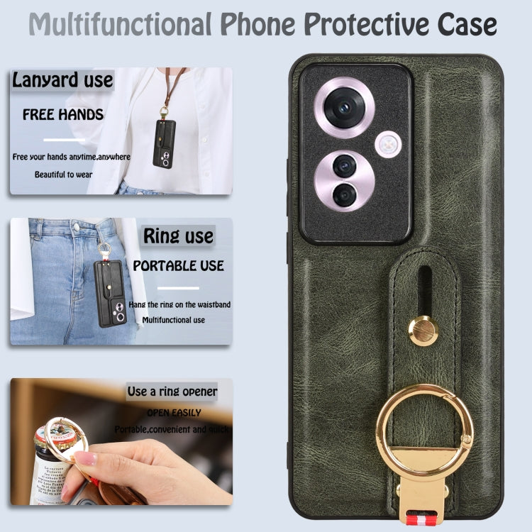 For OPPO Reno11 F / F25 Pro Wristband Leather Back Phone Case