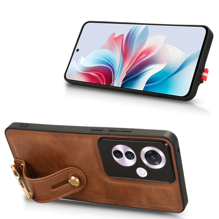 For OPPO Reno11 F / F25 Pro Wristband Leather Back Phone Case