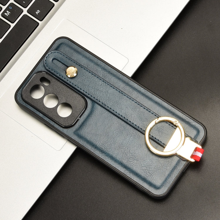 For OPPO Reno12 5G Global Wristband Leather Back Phone Case