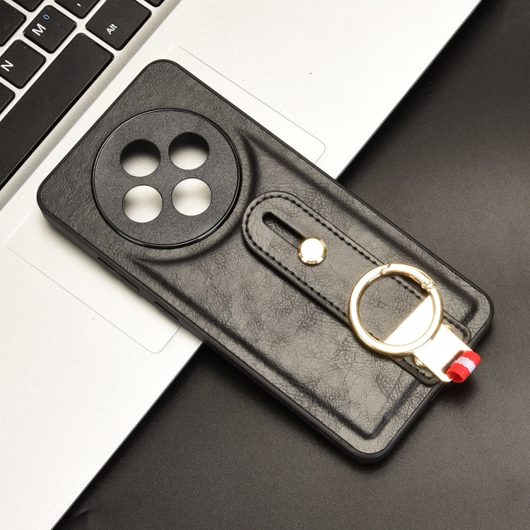 For OPPO Reno12 F 5G Wristband Leather Back Phone Case