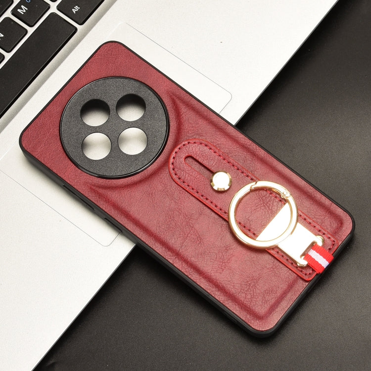 For OPPO Reno12 F 5G Wristband Leather Back Phone Case