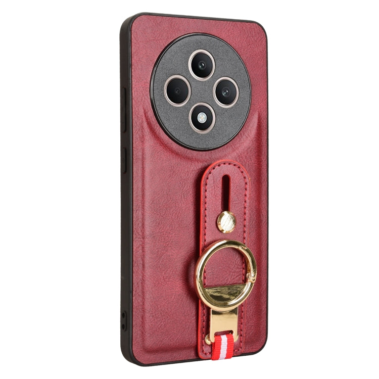 For OPPO Reno12 F 5G Wristband Leather Back Phone Case