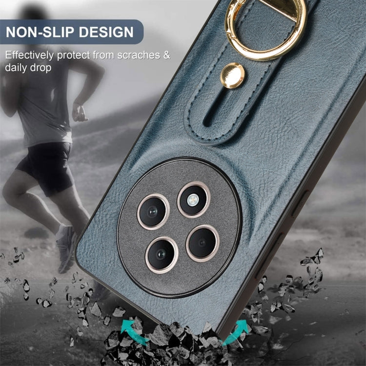 For OPPO Reno12 F 5G Wristband Leather Back Phone Case