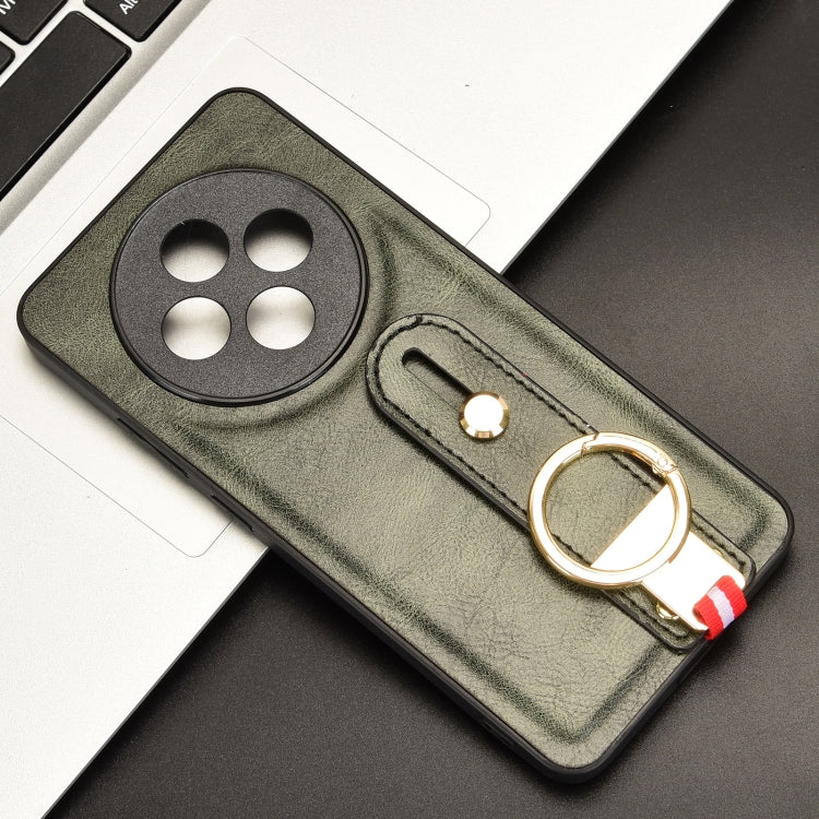 For OPPO Reno12 F 5G Wristband Leather Back Phone Case