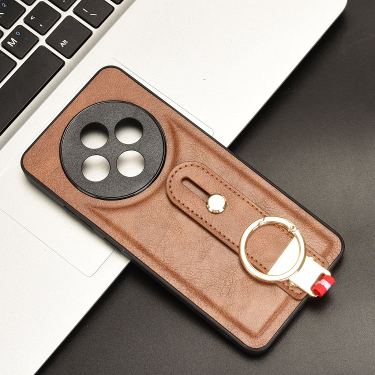 For OPPO Reno12 F 5G Wristband Leather Back Phone Case