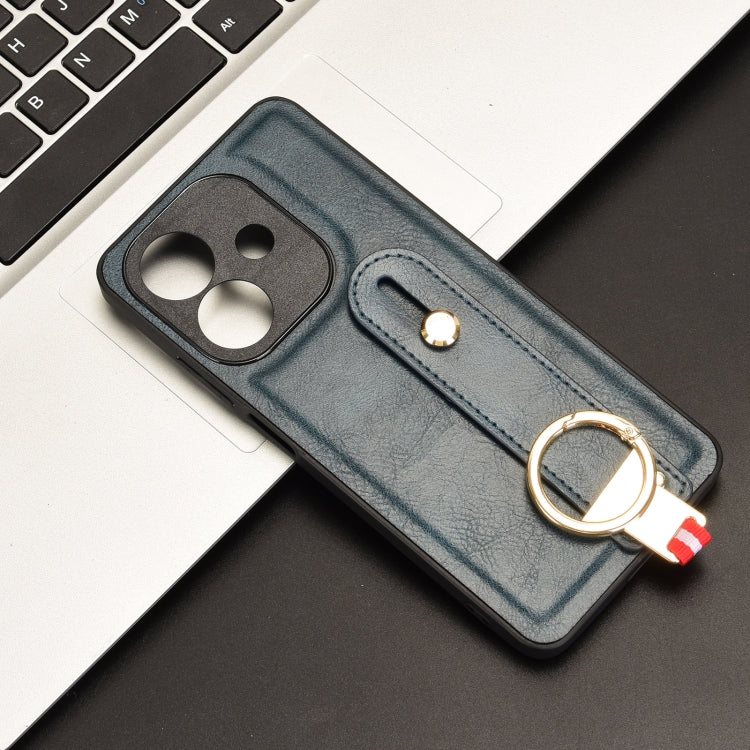 For OPPO A3x 5G Wristband Leather Back Phone Case