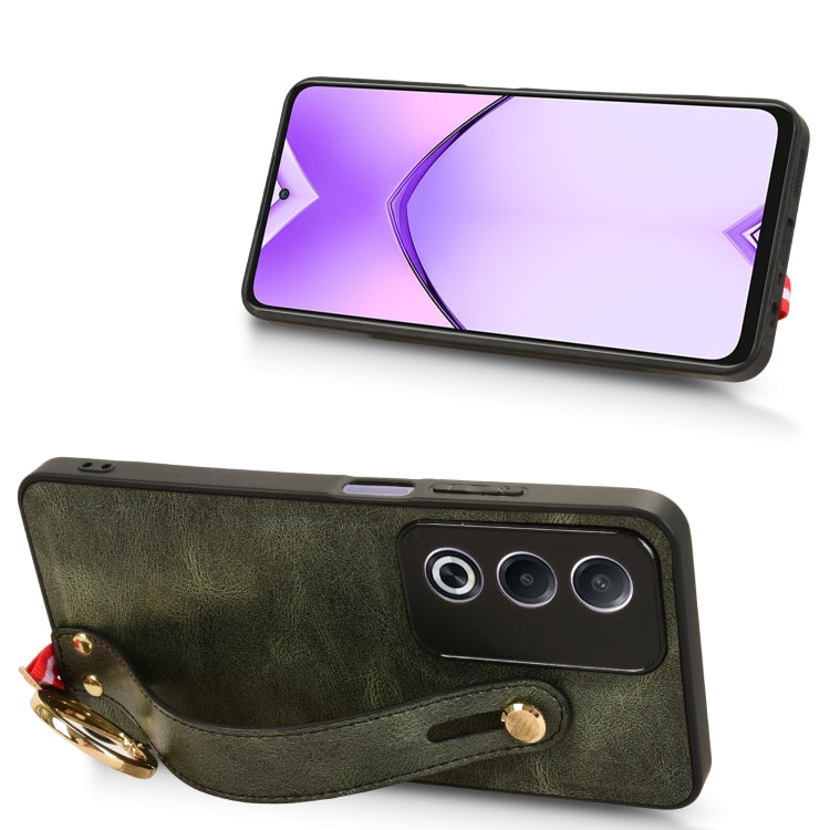 For OPPO K12x 5G / A3 Pro Global Wristband Leather Back Phone Case