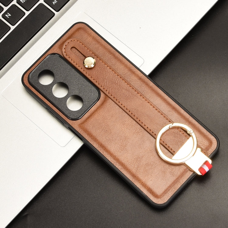 For OPPO K12x 5G / A3 Pro Global Wristband Leather Back Phone Case