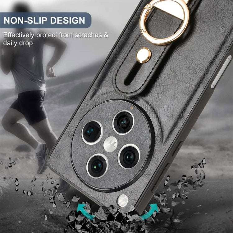 For OPPO Find X8 Pro Wristband Leather Back Phone Case