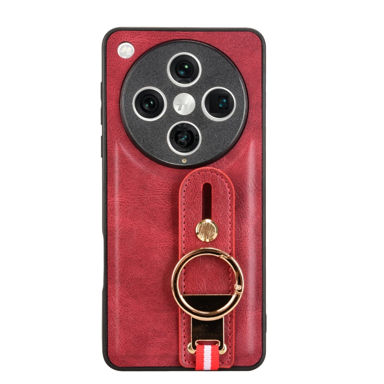For OPPO Find X8 Pro Wristband Leather Back Phone Case