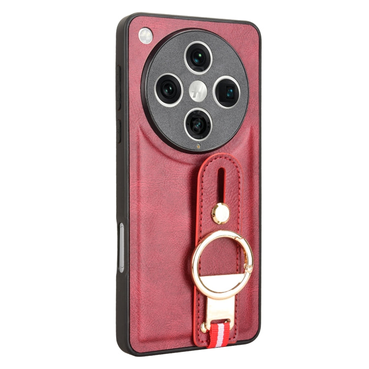 For OPPO Find X8 Pro Wristband Leather Back Phone Case