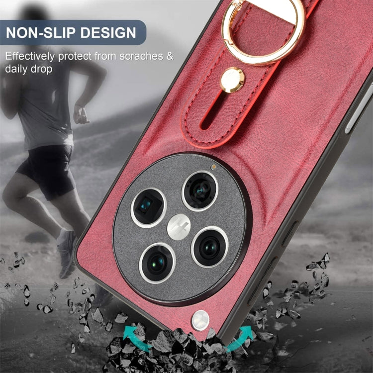For OPPO Find X8 Pro Wristband Leather Back Phone Case