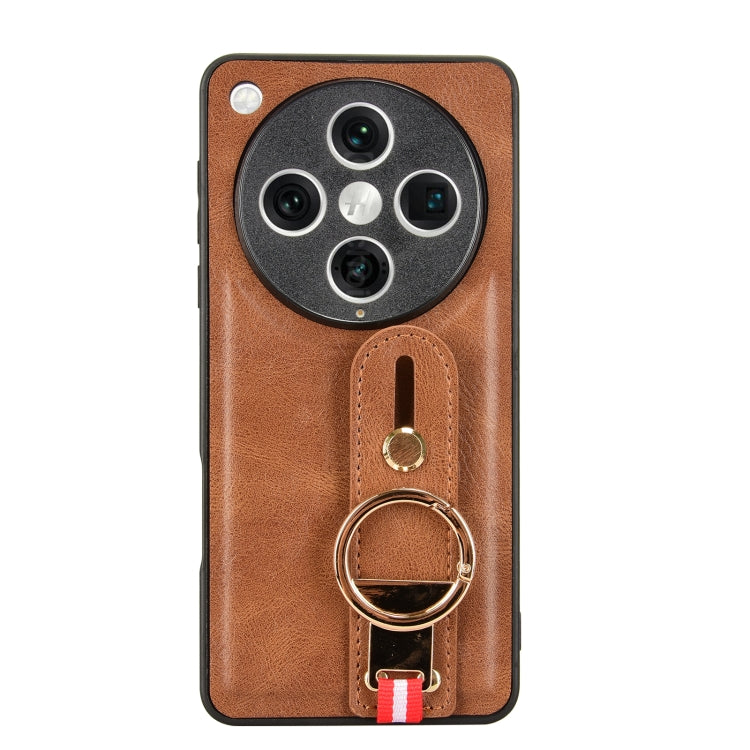 For OPPO Find X8 Pro Wristband Leather Back Phone Case