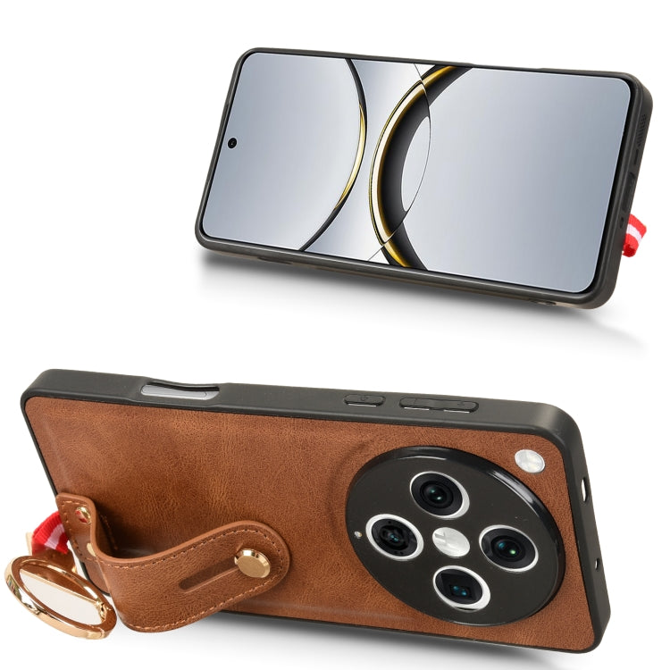 For OPPO Find X8 Pro Wristband Leather Back Phone Case