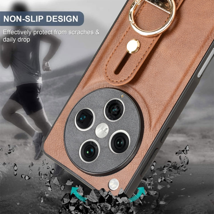 For OPPO Find X8 Pro Wristband Leather Back Phone Case