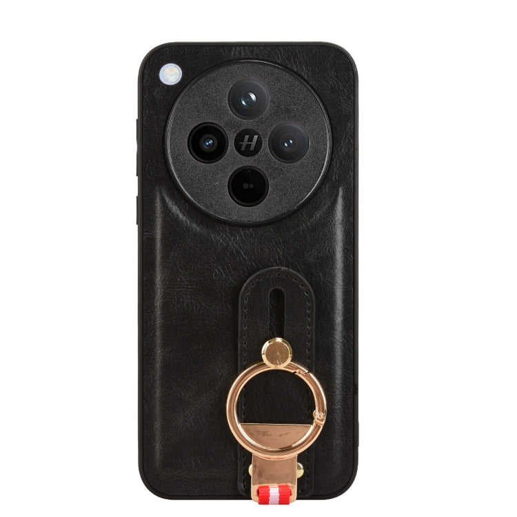 For OPPO Find X8 Wristband Leather Back Phone Case