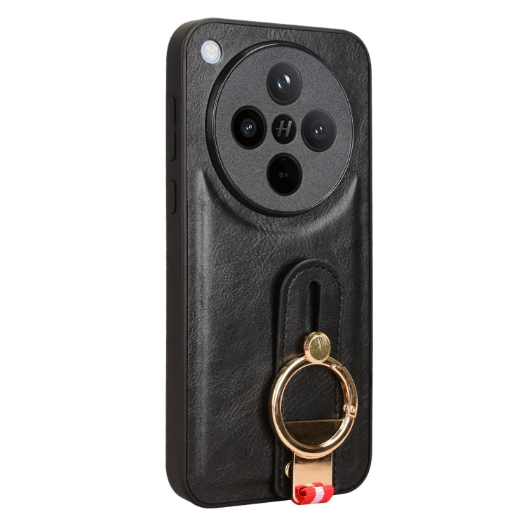 For OPPO Find X8 Wristband Leather Back Phone Case
