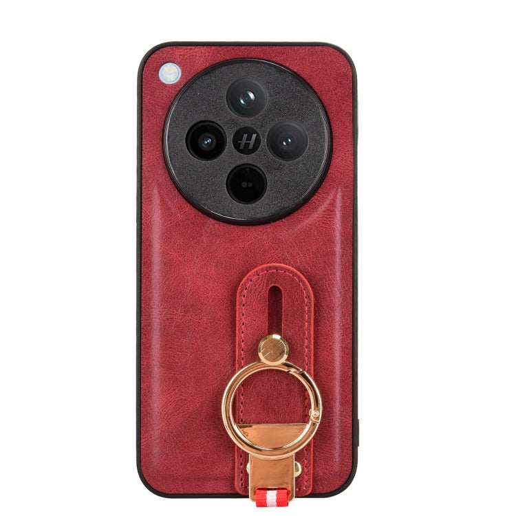 For OPPO Find X8 Wristband Leather Back Phone Case