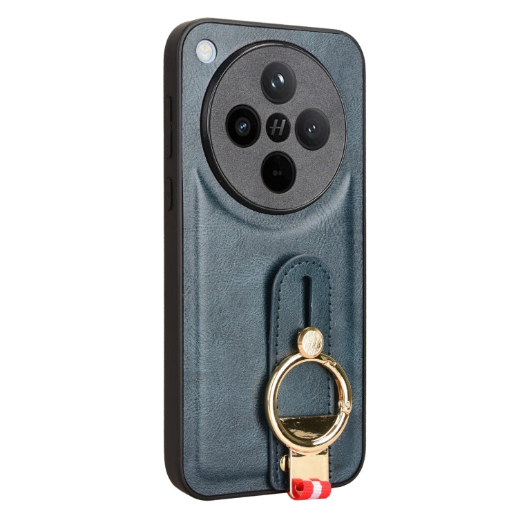 For OPPO Find X8 Wristband Leather Back Phone Case