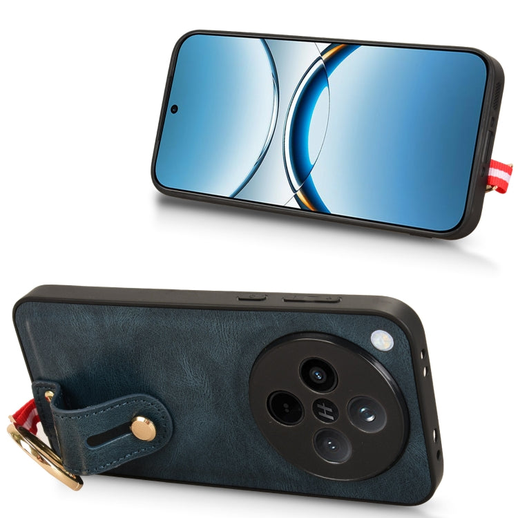For OPPO Find X8 Wristband Leather Back Phone Case