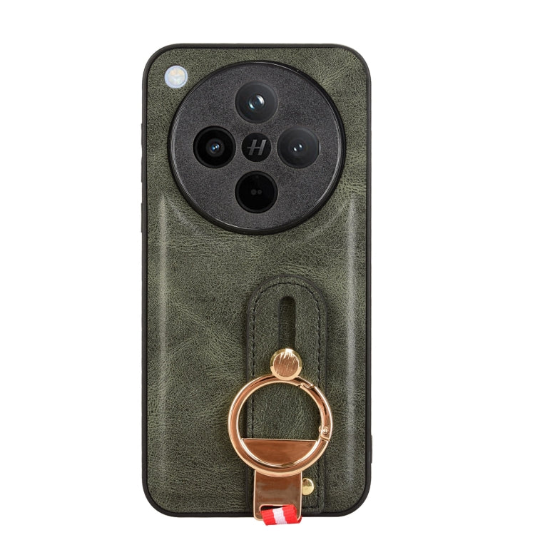 For OPPO Find X8 Wristband Leather Back Phone Case