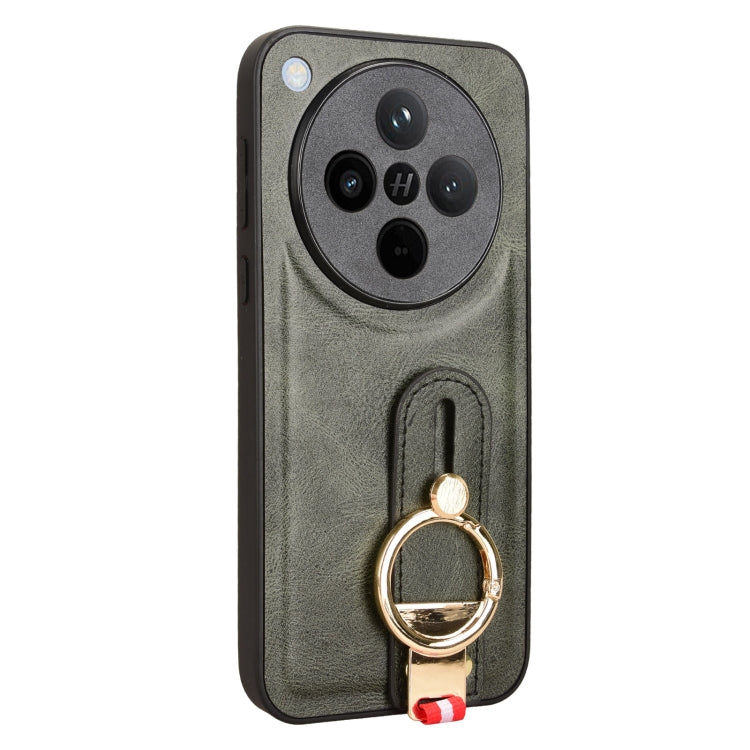 For OPPO Find X8 Wristband Leather Back Phone Case