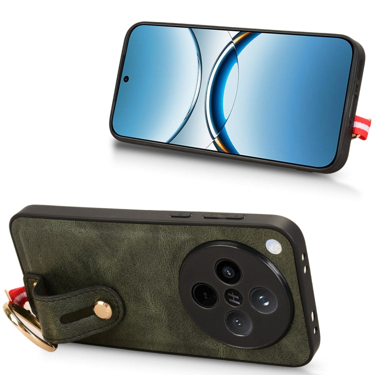 For OPPO Find X8 Wristband Leather Back Phone Case