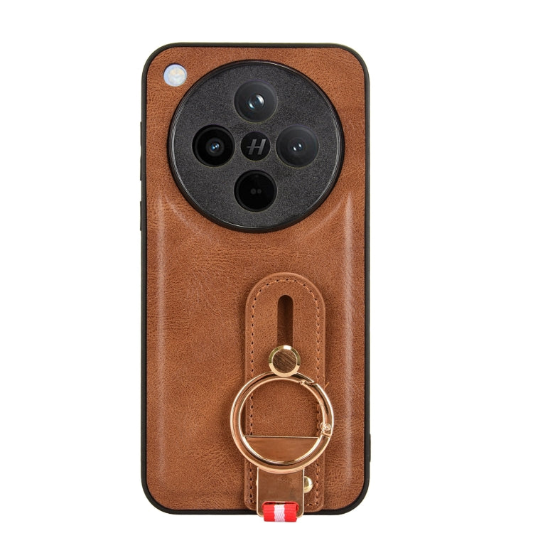 For OPPO Find X8 Wristband Leather Back Phone Case
