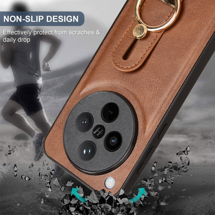 For OPPO Find X8 Wristband Leather Back Phone Case