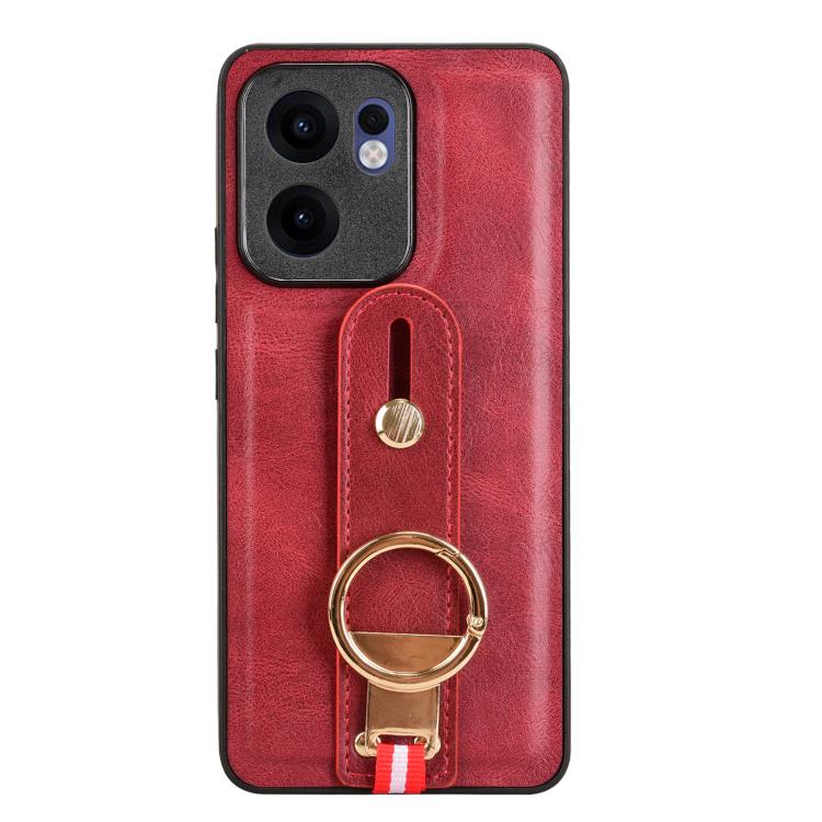 For OPPO Reno13 F 5G Wristband Leather Back Phone Case