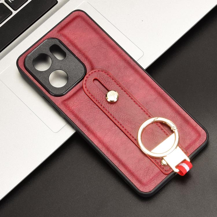 For OPPO Reno13 F 5G Wristband Leather Back Phone Case