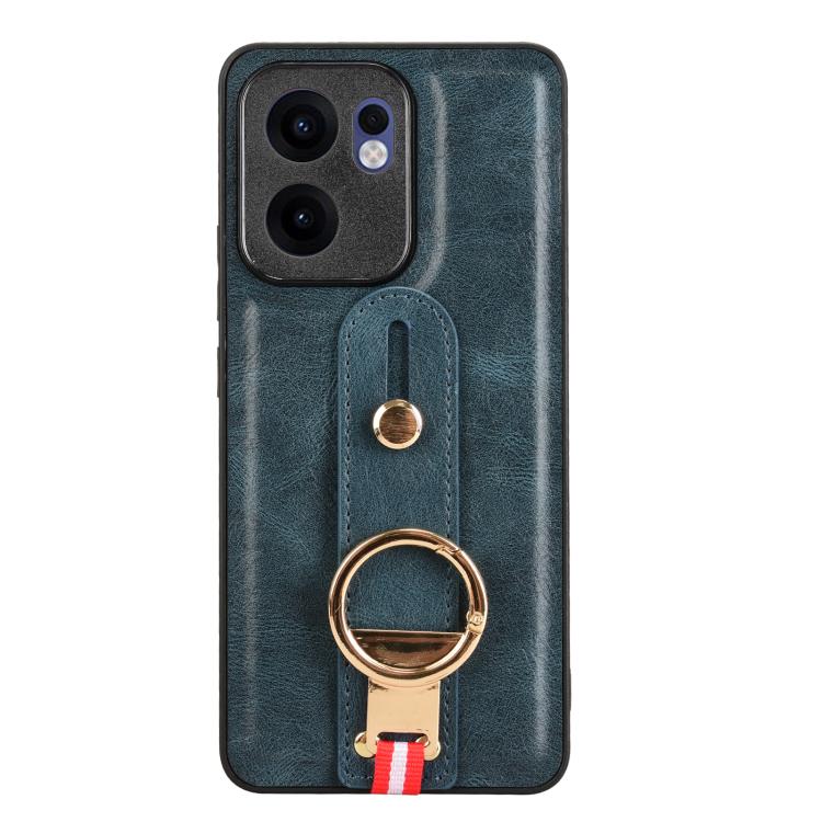 For OPPO Reno13 F 5G Wristband Leather Back Phone Case