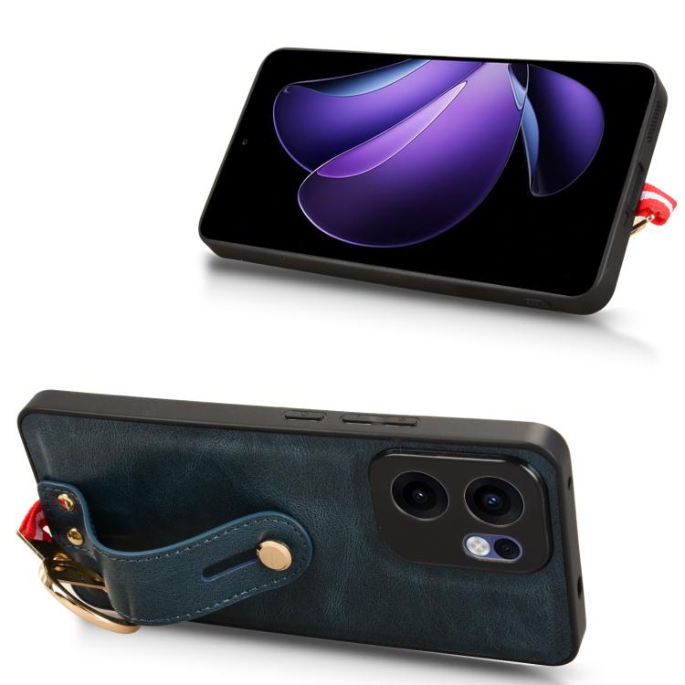 For OPPO Reno13 F 5G Wristband Leather Back Phone Case