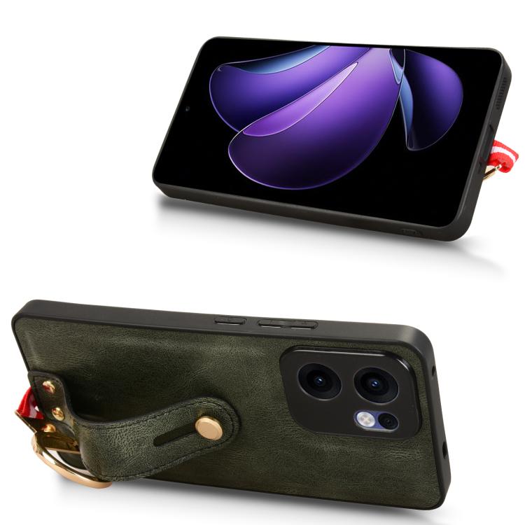 For OPPO Reno13 F 5G Wristband Leather Back Phone Case