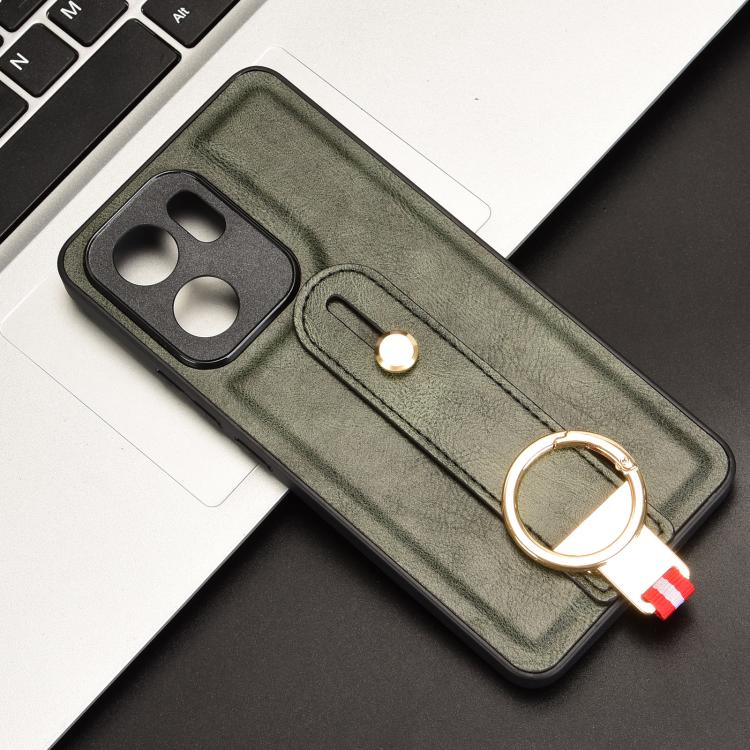 For OPPO Reno13 F 5G Wristband Leather Back Phone Case