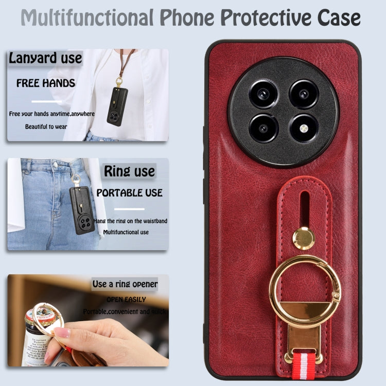 For Realme 13 Pro 5G Wristband Leather Back Phone Case