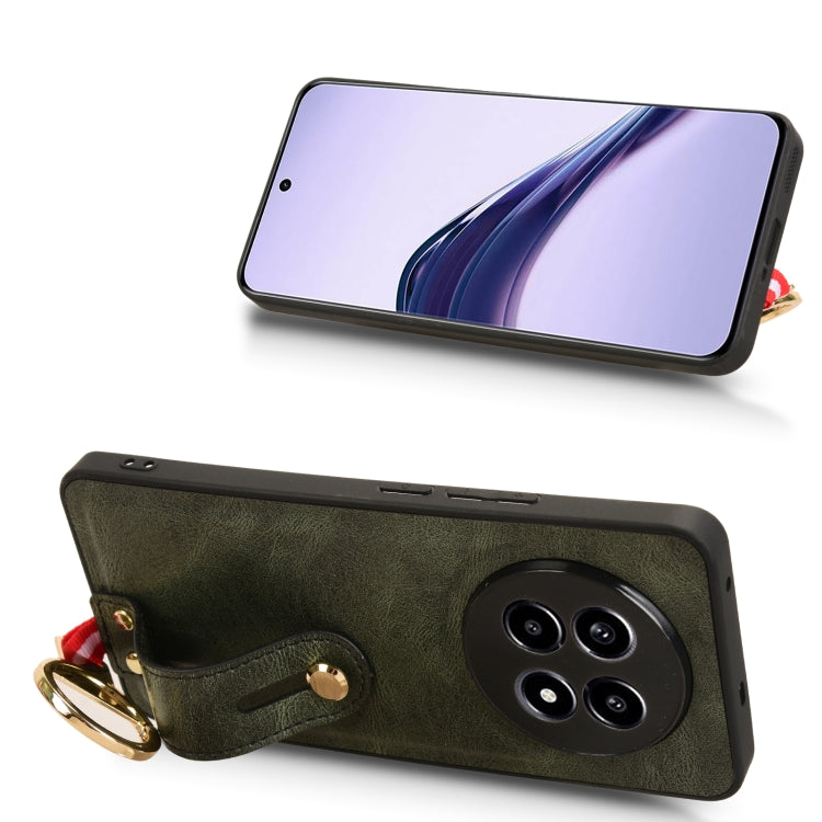 For Realme 13 Pro 5G Wristband Leather Back Phone Case