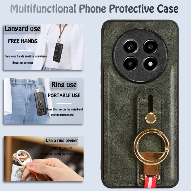 For Realme 13 Pro 5G Wristband Leather Back Phone Case