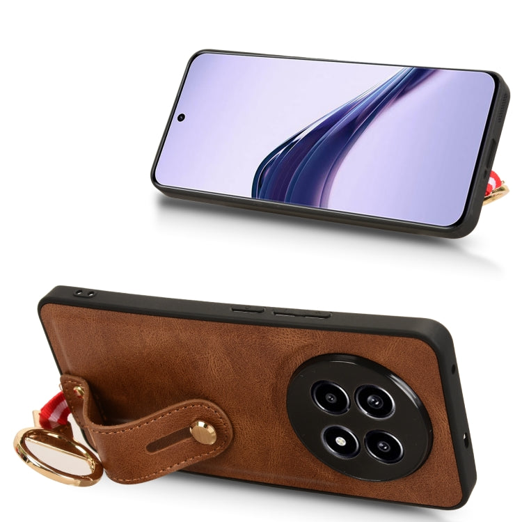 For Realme 13 Pro 5G Wristband Leather Back Phone Case
