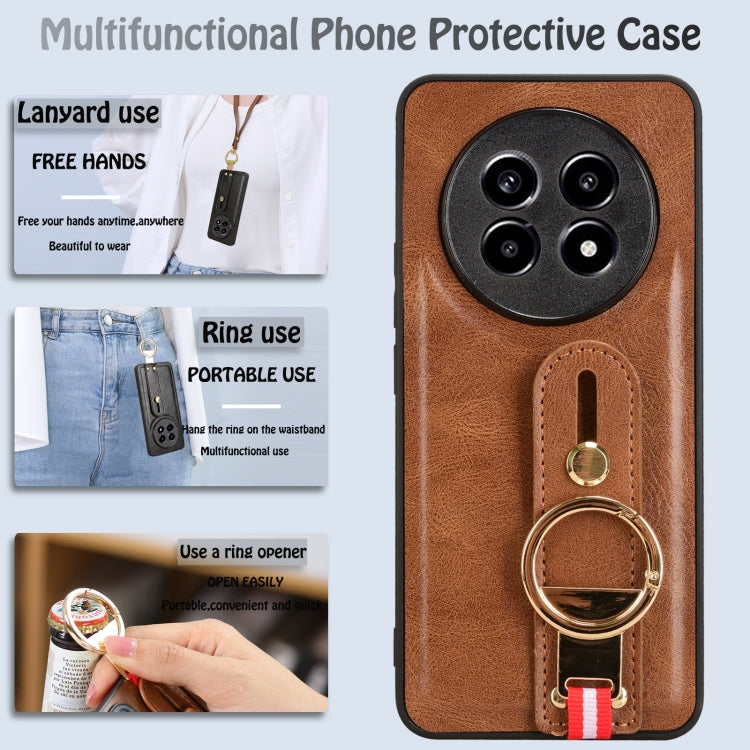 For Realme 13 Pro 5G Wristband Leather Back Phone Case