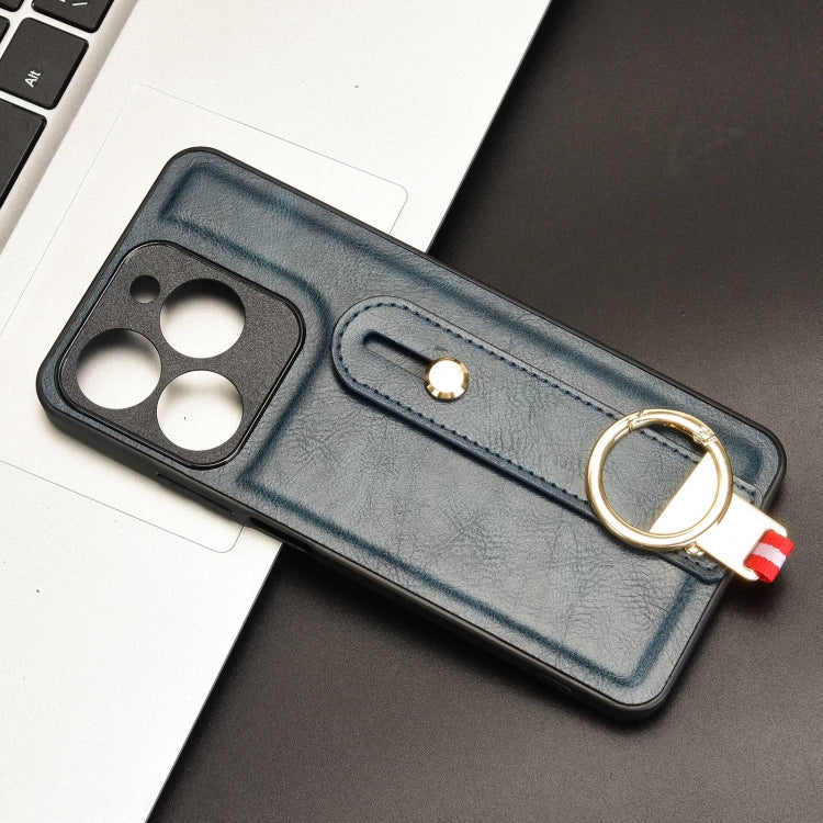 For Realme C63 4G / C61 4G Wristband Leather Back Phone Case