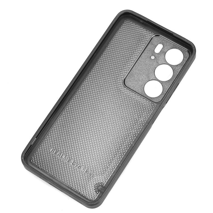 For Realme C75 Wristband Leather Back Phone Case