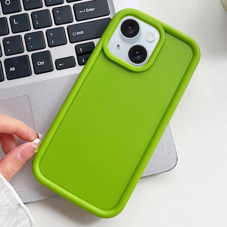 For iPhone 15 Plus Shockproof Frame Frosted TPU Phone Case