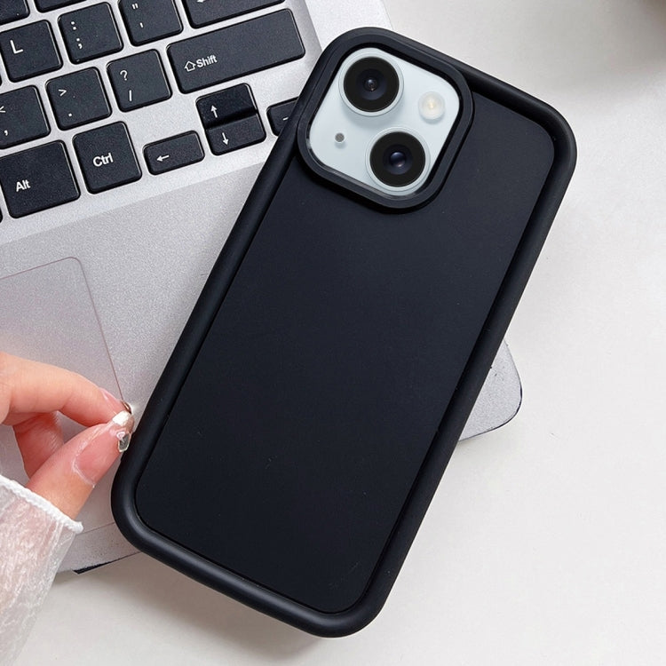 For iPhone 15 Plus Shockproof Frame Frosted TPU Phone Case