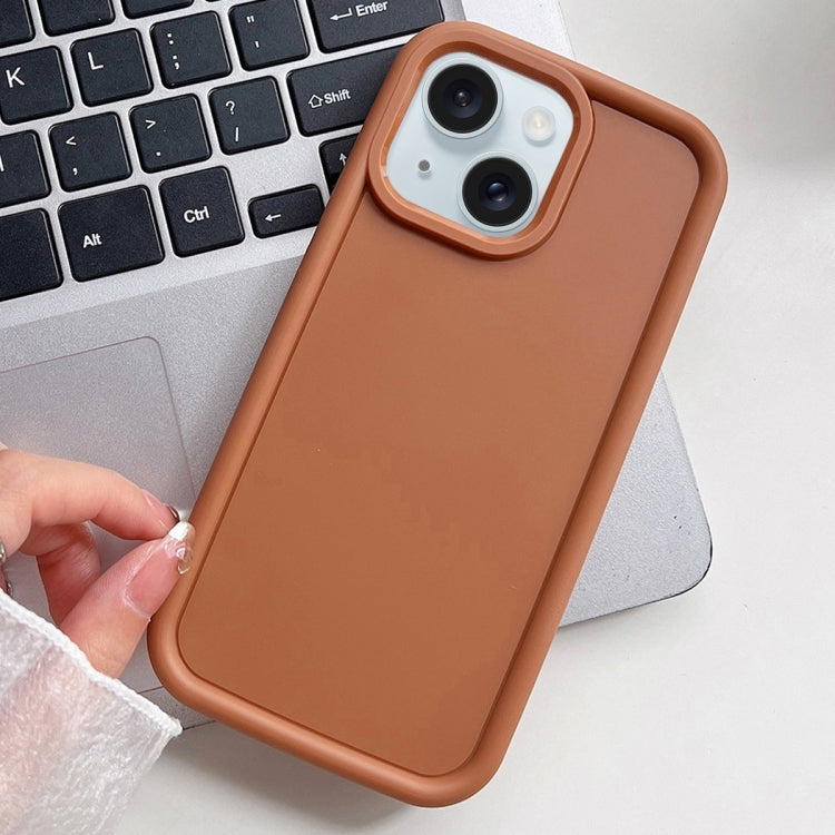 For iPhone 15 Plus Shockproof Frame Frosted TPU Phone Case