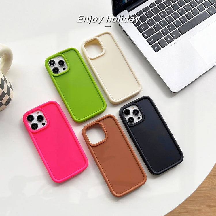 For iPhone 15 Pro Max Shockproof Frame Frosted TPU Phone Case